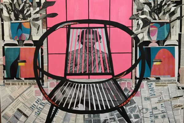 Mooie Badkamer 2023 80 x 80 cm Acrylic, collage and mixed media